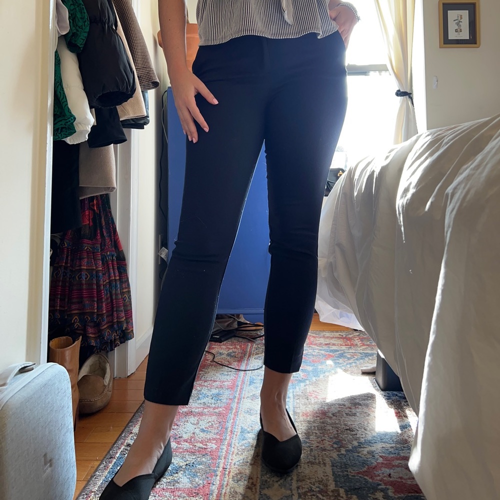 Navy H&M Trousers with Elastic Waistband